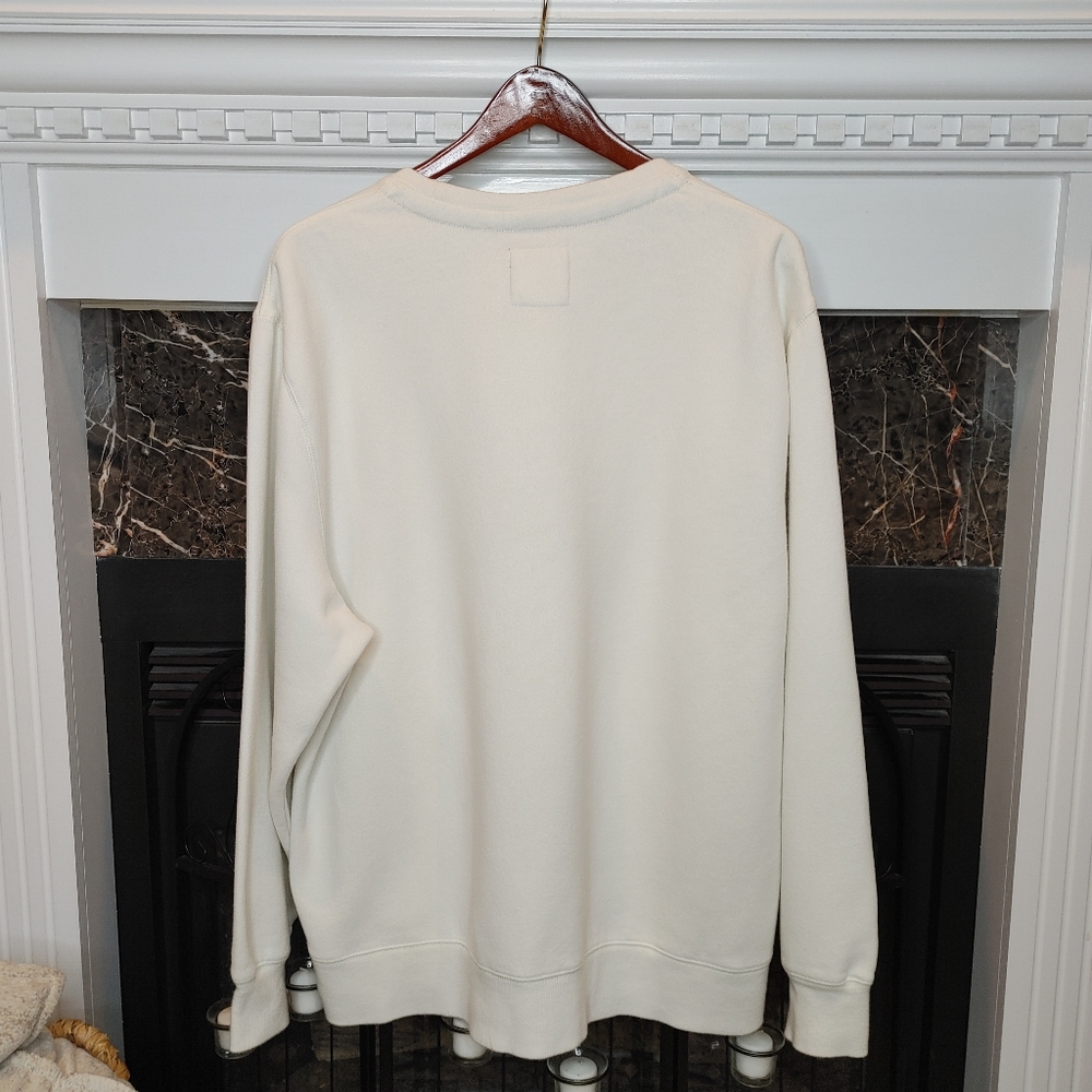 IZOD MENS SOFTEST CREWNECK FLEECE SWEATSHIRT, IVORY XXL - Picture 3 of 6